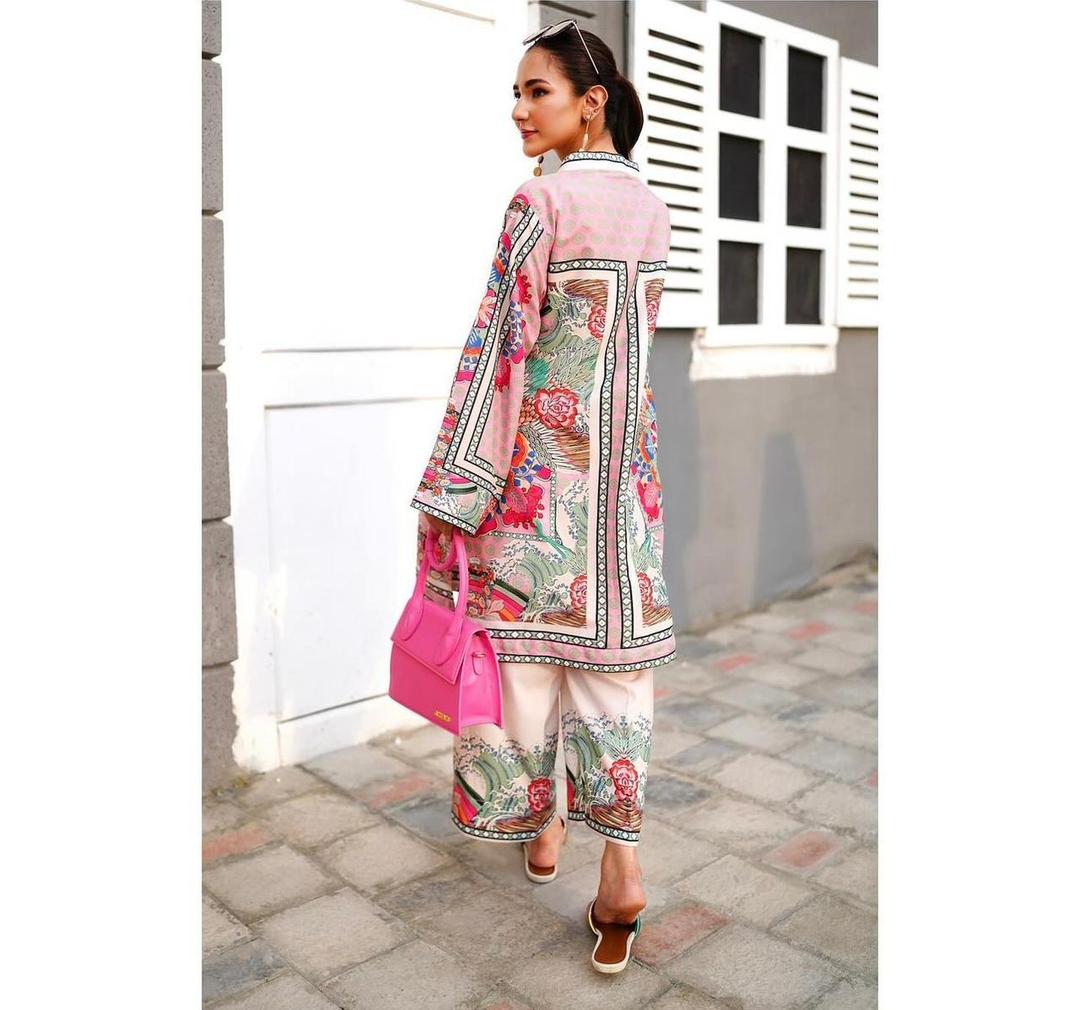 Multicolor printed khaddar