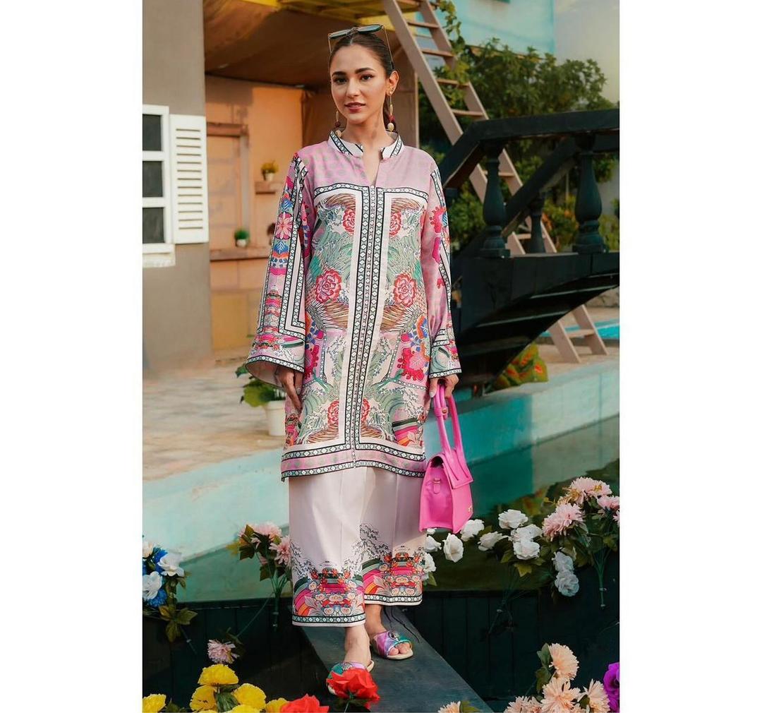 Multicolor printed khaddar