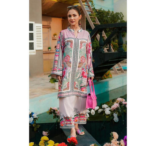 Multicolor printed khaddar